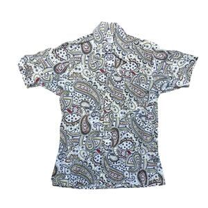 Alexander's Paisley Design Men’s Short Sleeve Shirt Size M 1970's